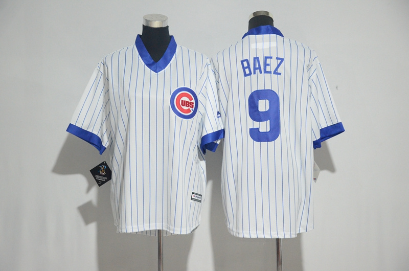 Youth 2017 MLB Chicago Cubs #9 Baez White Jerseys